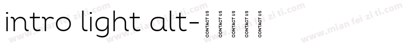 intro light alt字体转换